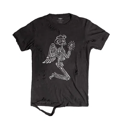 Other Uk Women's Skeleton Cowboy Thrasher T-shirt In Black