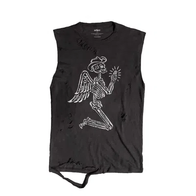 Other Uk Women's Skeleton Cowboy Thrasher Tank In Black