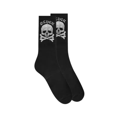 Other Uk Women's Skull & Crossbones Socks In Black