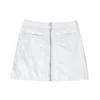 Other Uk Women's Silver The Ultra Mini Zip Skirt In Silver