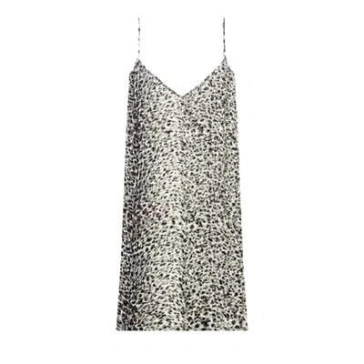 Other Uk Women's White / Black V Neck Slip Dress In White/black