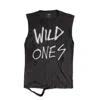 Other Uk Women's Wild Ones Graffiti Thrasher Tank In Black