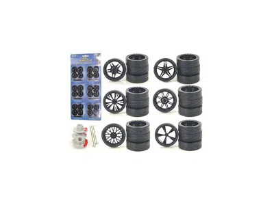 Other Wheels And Tires And Rims Multipack Set Of 24 Pieces For 1/24 Scale Model Cars And Trucks In Black