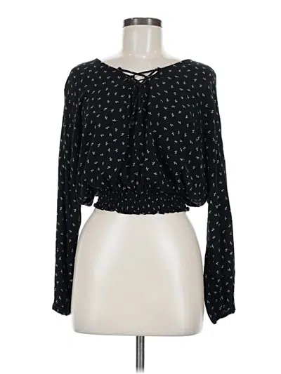 Pre-owned Others Follow Long Sleeve Blouse In Black