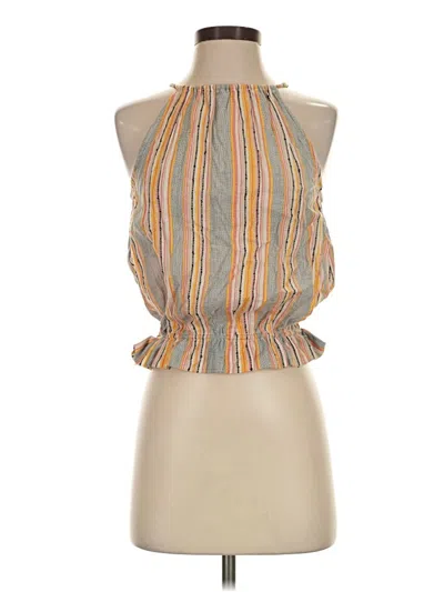 Pre-owned Others Follow Sleeveless Blouse In Tan