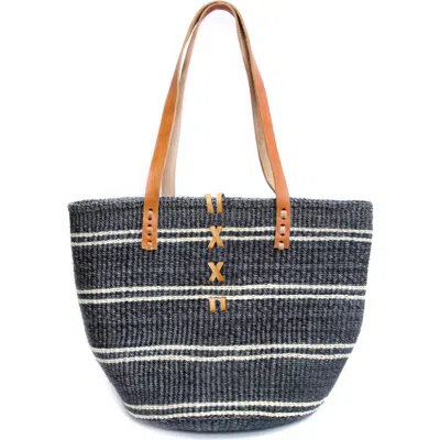 Other’s Trade For Hope Other's Trade For Hope Others Sisal Bag Lg Blue White Striped
