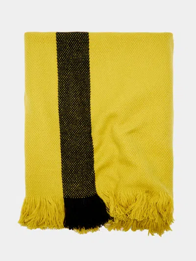 Otherways Handwoven Yak Blanket  Abask Luxury Gift In Yellow