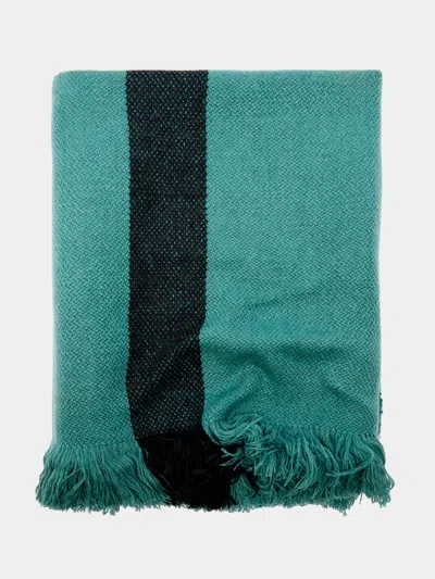 Otherways Handwoven Yak Blanket  Abask Luxury Gift In Blue