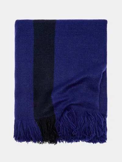 Otherways Handwoven Yak Blanket  Abask Luxury Gift In Blue