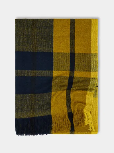 Otherways Handwoven Yak Check Blanket  Abask Luxury Gift In Multi