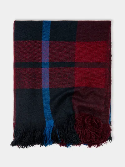 Otherways Handwoven Yak Check Blanket  Abask Luxury Gift In Multi