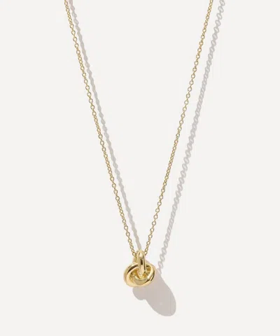 Otiumberg 14ct Gold-plated Vermeil Silver Long Knot Pendant Necklace