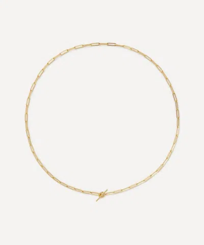Otiumberg 14ct Gold-plated Vermeil Silver Long Love Link Chain Necklace