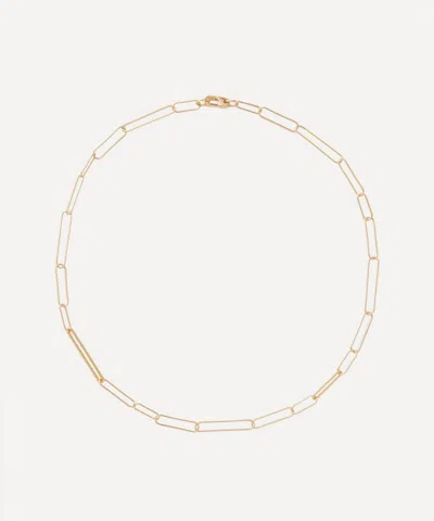 Otiumberg 14ct Gold Plated Vermeil Silver Paperclip Chain Necklace