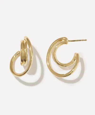 Otiumberg 14ct Gold-plated Vermeil Silver Sonder Hoop Earrings