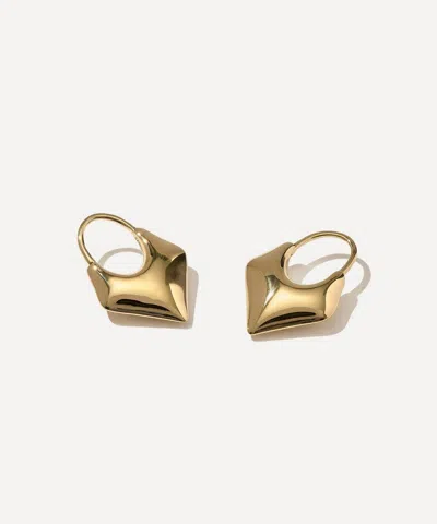 Otiumberg 14ct Gold-plated Vermeil Silver Small Kite Hoop Earrings