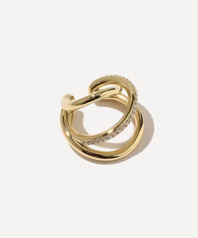 Otiumberg 14ct Gold-plated Vermeil Spiralis Twine Ear Cuff