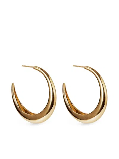 Otiumberg 14k Gold Vermeil Graduated Large Hoop Earrings
