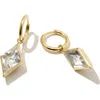 Otiumberg 14kt Gold Vermeil Kite Quartz Drop Earrings