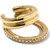 Otiumberg 14kt Gold Vermeil Pavé Concero Ear Cuff