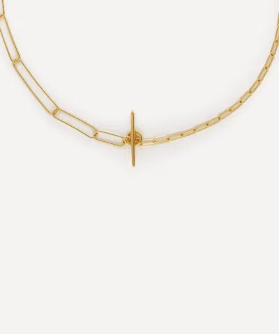 Otiumberg 9ct Gold-plated Vermeil Silver Two Chain Paperclip Necklace
