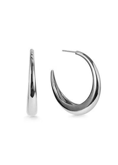 Otiumberg Graduated Large Sterling Silver Hoop Earrings