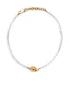 Otiumberg Link Up Beaded Pearl Bracelet In Gold