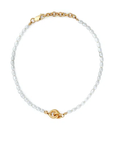 Otiumberg Link Up Beaded Pearl Bracelet In Gold