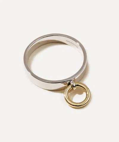 Otiumberg Mixed Metal Knocker Ring In Silver