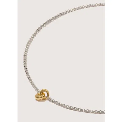 Otiumberg Mixed Metal Link Up Chain Necklace In Metallic