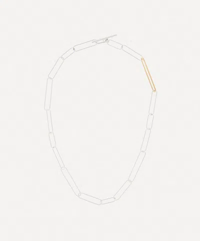 Otiumberg Mixed Metal Paperclip Link Chain Necklace In Gold