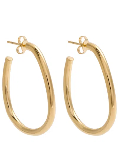 Otiumberg Oval Large 14kt Gold Vermeil Hoop Earrings
