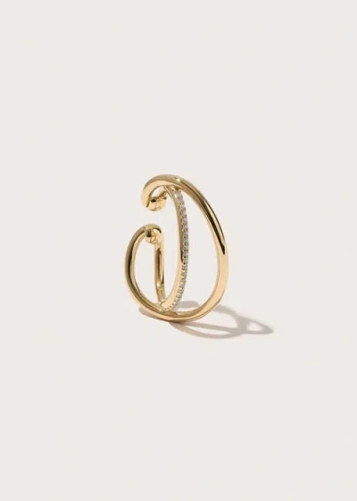 Otiumberg Pave Dual Curve Ear Cuff In Gold