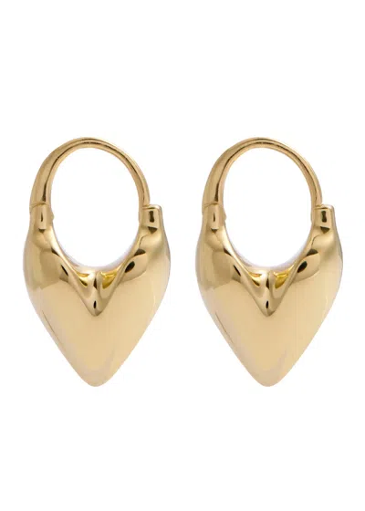Otiumberg Roscida Heart 14kt Gold Vermeil Hoop Earrings