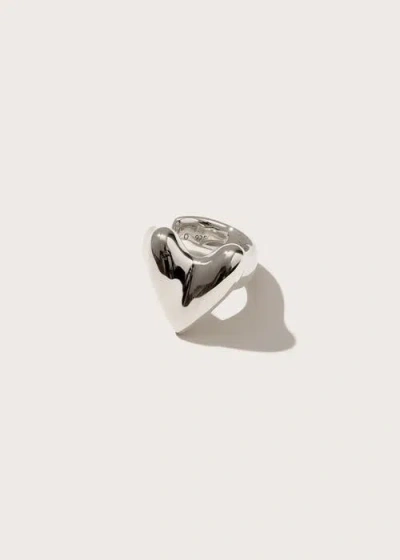 Otiumberg Roscida Heart Ear Cuff In Metallic