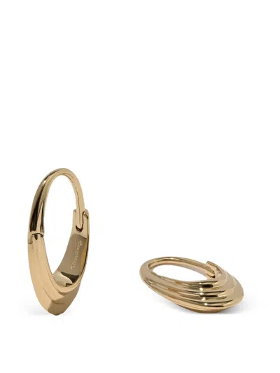 Otiumberg Roscida Ridged Hoop Earrings In Gold