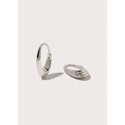 Otiumberg Roscida Ridged Hoop Earrings In Purple
