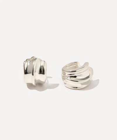 Otiumberg Silver-plated Small Wave Hoop Earrings