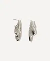 Otiumberg Silver-plated Statement Wave Stud Earrings In Silver