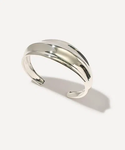 Otiumberg Silver-plated Wave Cuff Bracelet