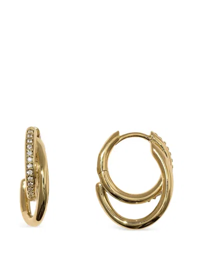 Otiumberg Small Pavé Spiralis Earrings In Gold