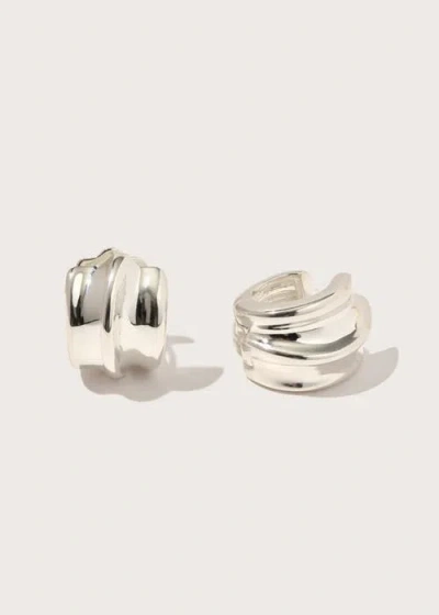 Otiumberg Small Wave Hoop Earrings In Metallic