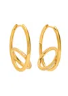 Otiumberg Spiralis Pavé 14kt Gold Vermeil Hoop Earrings