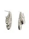 Otiumberg Statement Wave Silver Earrings In Silver