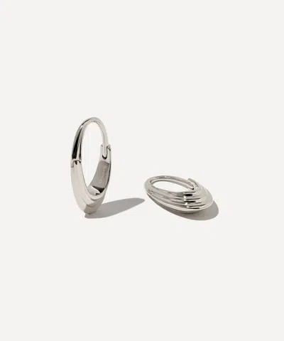 Otiumberg Sterling Silver Roscida Ridged Hoop Earrings