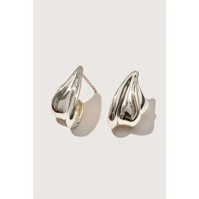 Otiumberg Sterling Silver Wave Earrings In Gold