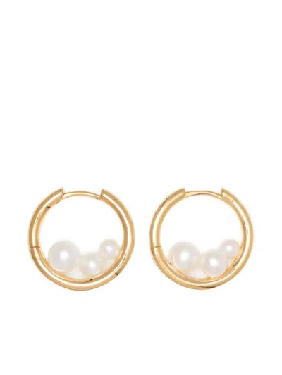 Otiumberg Trio Pearl Earrings In Gold