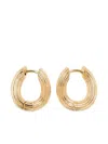 Otiumberg Twisted Ridge Hoops In Gold