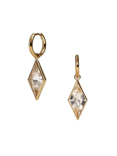 Otiumberg Women's Kite 14k-yellow-gold Vermeil & Quartz Drop Earrings In Green