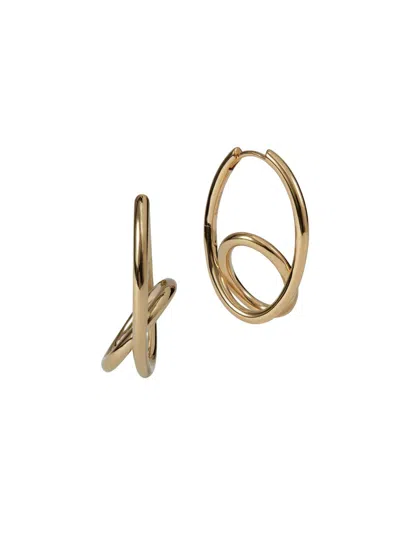 Otiumberg Women's Spiralis 14k-yellow-gold Vermeil Hoop Earrings In Gray